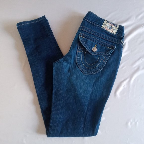 True Religion Julie Low rise straight leg dark wash Jeans Size 29 - Picture 2 of 10